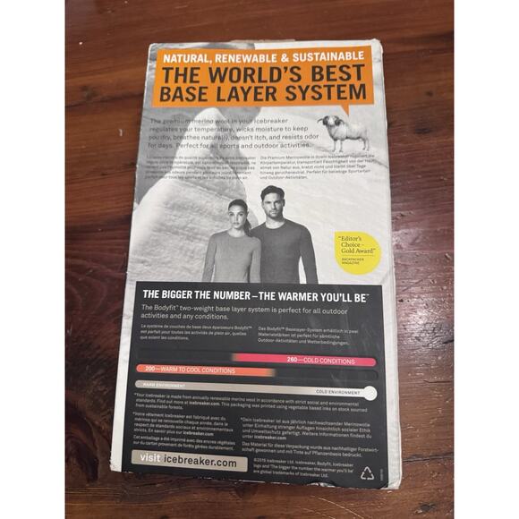 Icebreaker 100% Merino Wool 200 Oasis LS Crew Base Layer Top Mens Sz M NWT $105 - Picture 7 of 14